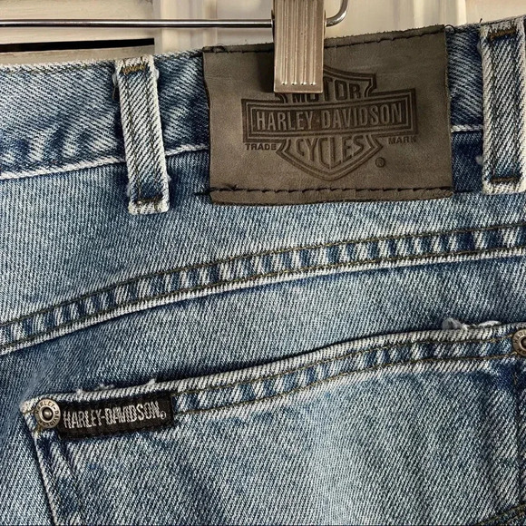 Harley Davidson Light Blue Jeans Men size 42x30 Made in USA - Picture 8 of 16